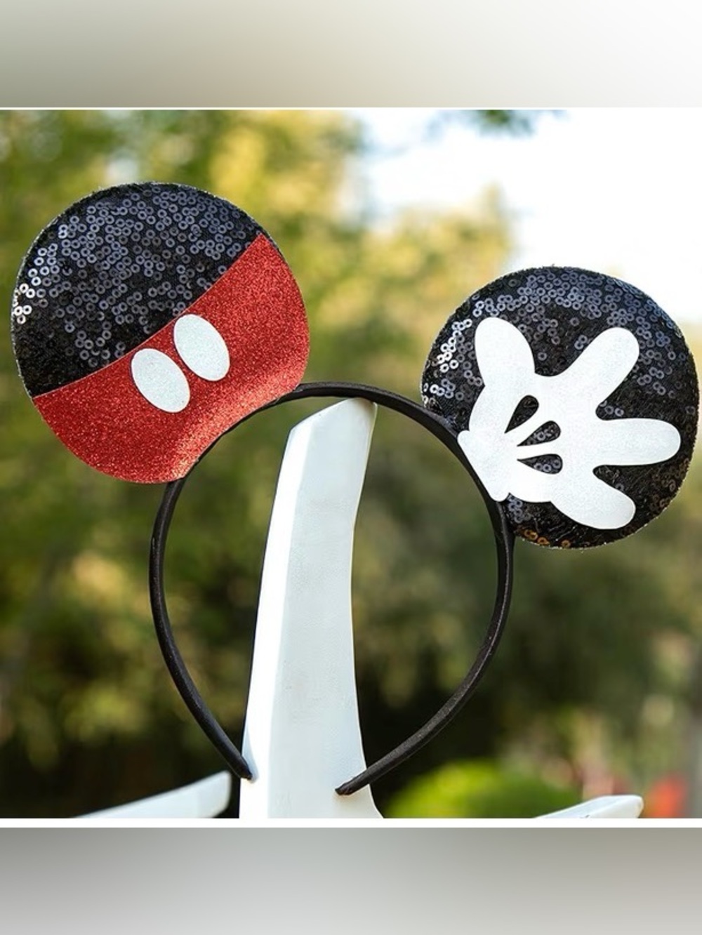 Mouse Ear Mickey Themed Headband - Black & Red - Picture 7 of 9